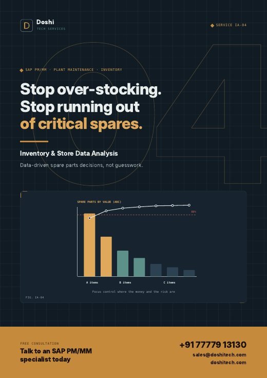 Cover of the Inventory & Store Data Analysis brochure