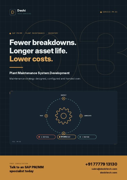 Cover of the Plant Maintenance System Development brochure