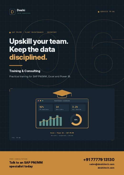 Cover of the Training & Consulting brochure